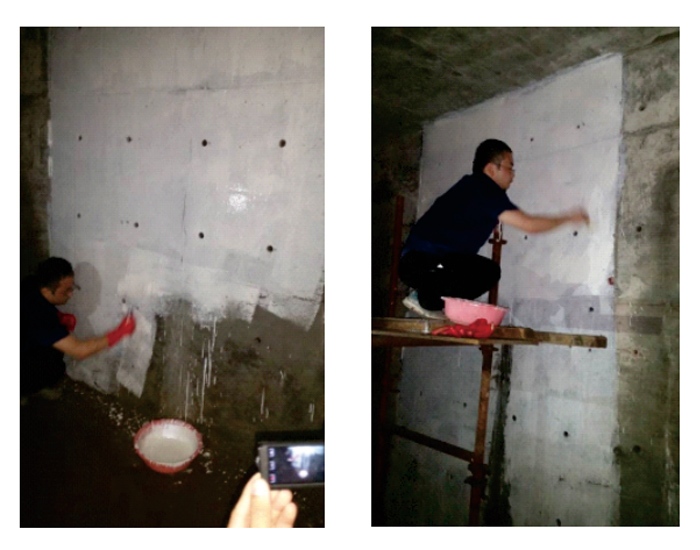 珠海七星級(jí)芙蓉樹(shù)酒店地下4層停車(chē)庫(kù)墻面防滲防水修繕工程